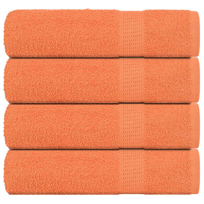 Hand Towels 4 pcs Orange 50x100 cm 360 gsm 100% Cotton