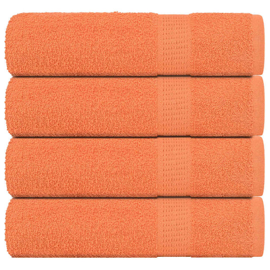 Hand Towels 4 pcs Orange 50x100 cm 360 gsm 100% Cotton