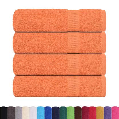 Hand Towels 4 pcs Orange 50x100 cm 360 gsm 100% Cotton