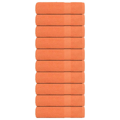 Hand Towels 10 pcs Orange 50x100 cm 360 gsm 100% Cotton