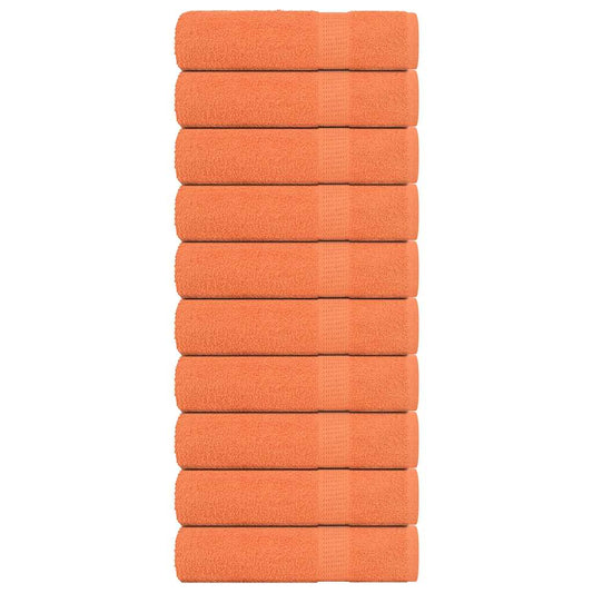 Hand Towels 10 pcs Orange 50x100 cm 360 gsm 100% Cotton