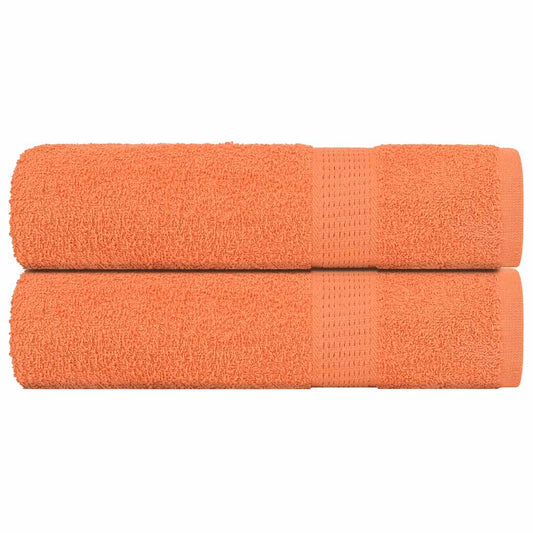 Shower Towels 2 pcs Orange 70x140 cm 360 gsm 100% Cotton