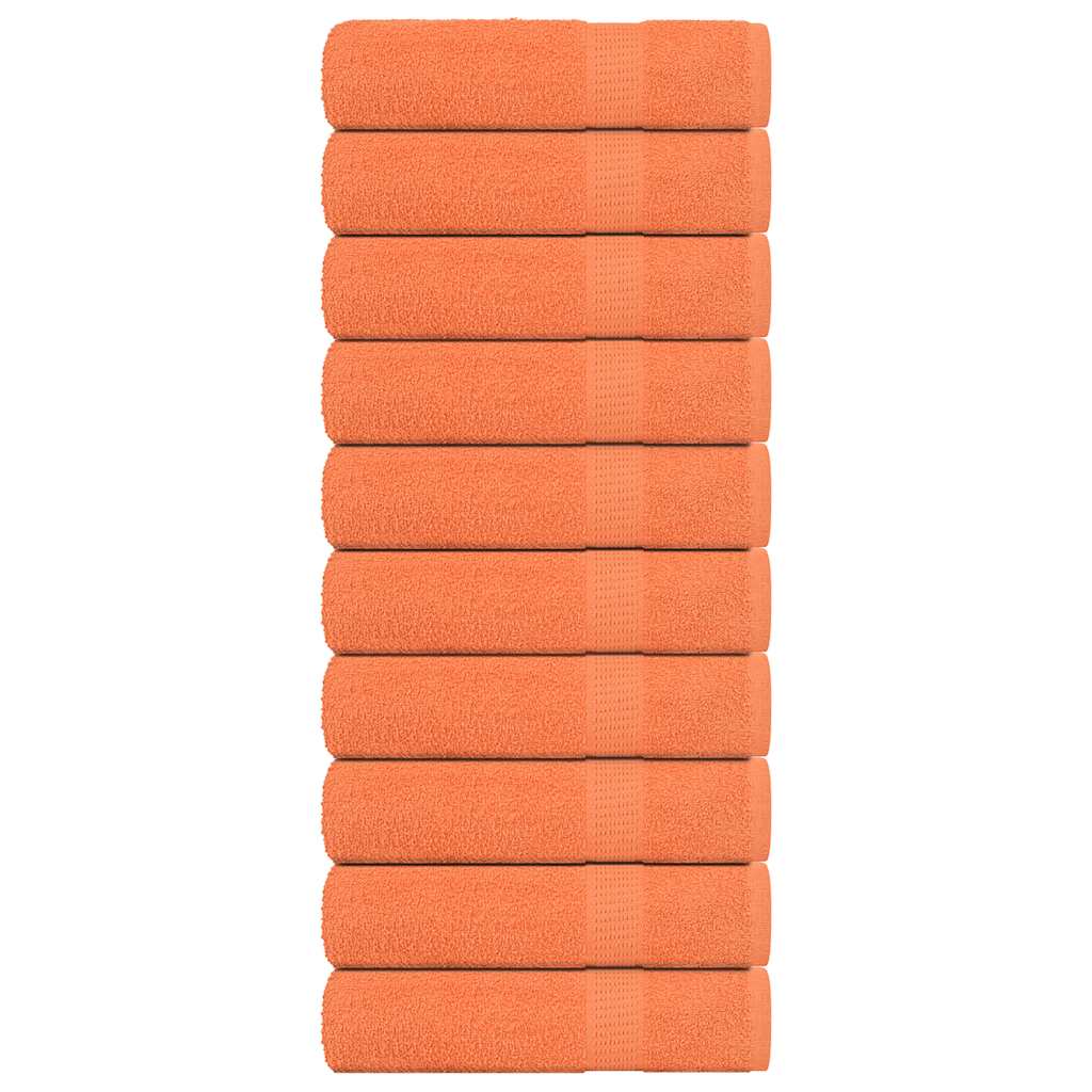 Shower Towels 10 pcs Orange 70x140 cm 360 gsm 100% Cotton