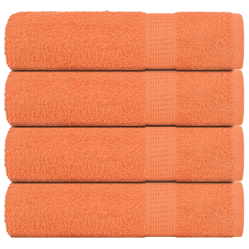 Bath Towels 4 pcs Orange 100x150 cm 360 gsm 100% Cotton