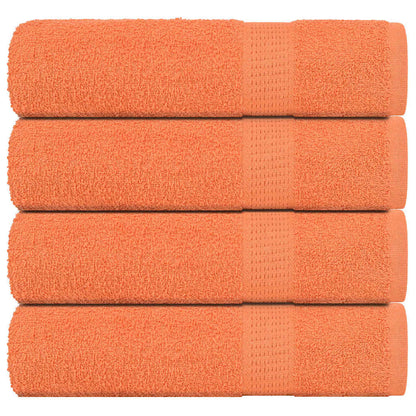 Bath Towels 4 pcs Orange 100x150 cm 360 gsm 100% Cotton