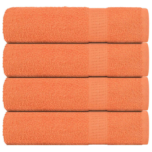 Bath Towels 4 pcs Orange 100x150 cm 360 gsm 100% Cotton