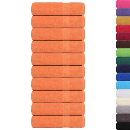 Bath Towels 10 pcs Orange 100x150 cm 360 gsm 100% Cotton