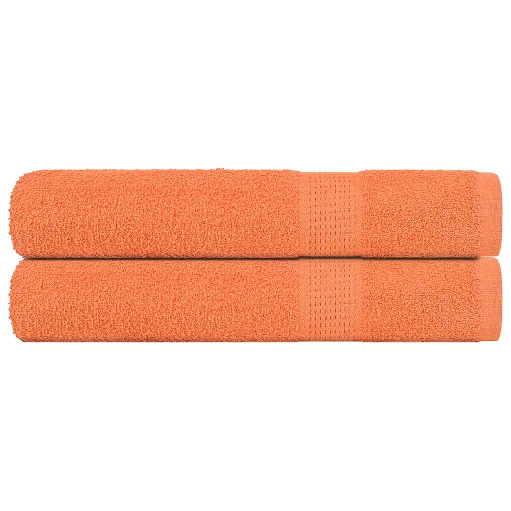 Sauna Towels 2 pcs Orange 80x200 cm 360 gsm 100% Cotton