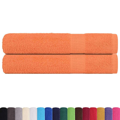 Sauna Towels 2 pcs Orange 80x200 cm 360 gsm 100% Cotton