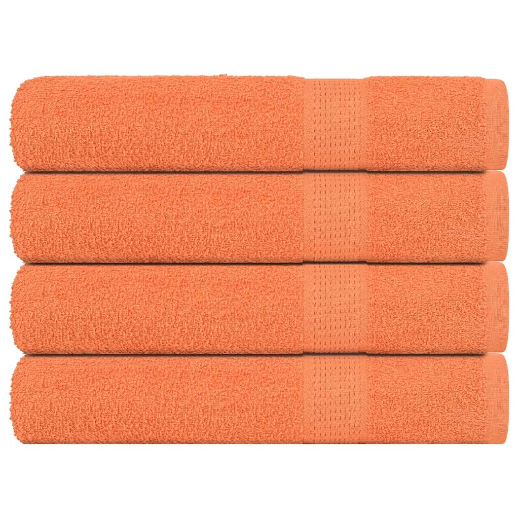 Sauna Towels 4 pcs Orange 80x200 cm 360 gsm 100% Cotton