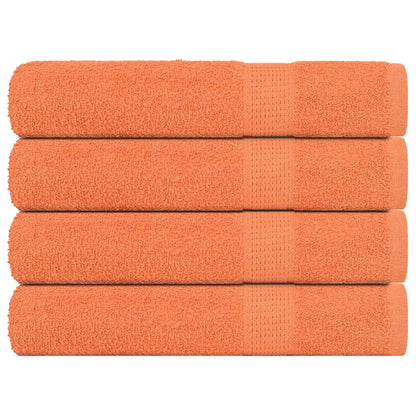 Sauna Towels 4 pcs Orange 80x200 cm 360 gsm 100% Cotton