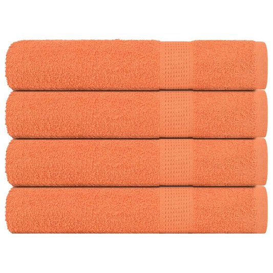 Sauna Towels 4 pcs Orange 80x200 cm 360 gsm 100% Cotton