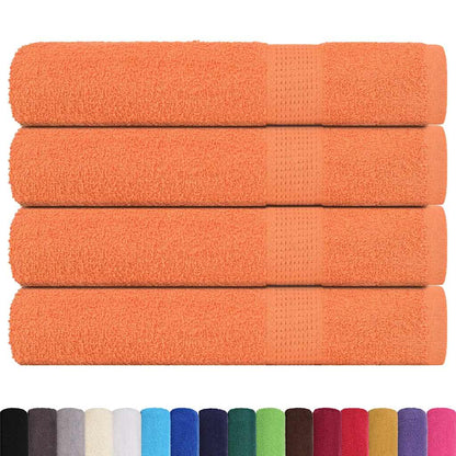 Sauna Towels 4 pcs Orange 80x200 cm 360 gsm 100% Cotton