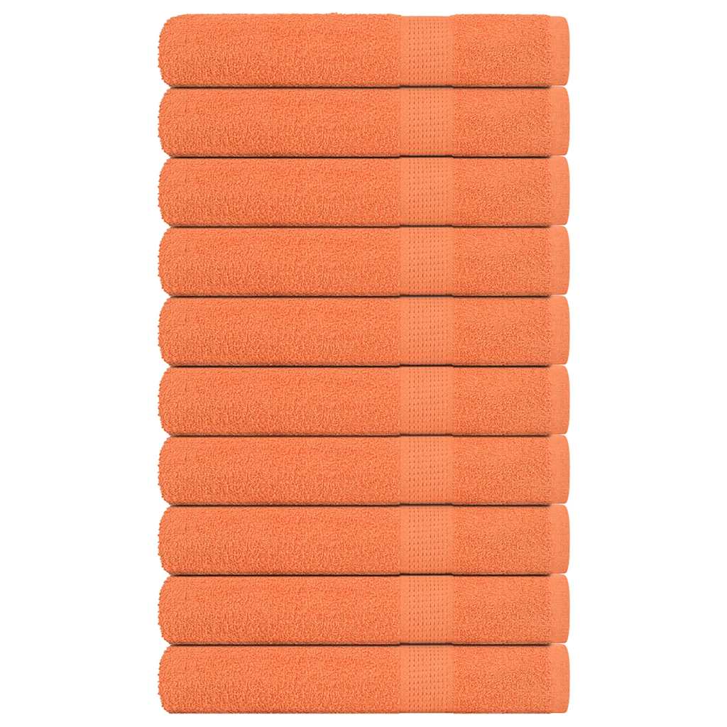 Sauna Towels 10 pcs Orange 80x200 cm 360 gsm 100% Cotton