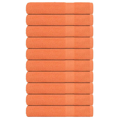 Sauna Towels 10 pcs Orange 80x200 cm 360 gsm 100% Cotton