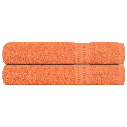 Towels 2 pcs Orange 100x200 cm 360 gsm 100% Cotton