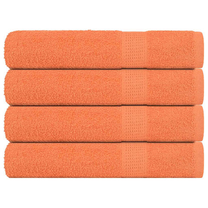 Towels 4 pcs Orange 100x200 cm 360 gsm 100% Cotton