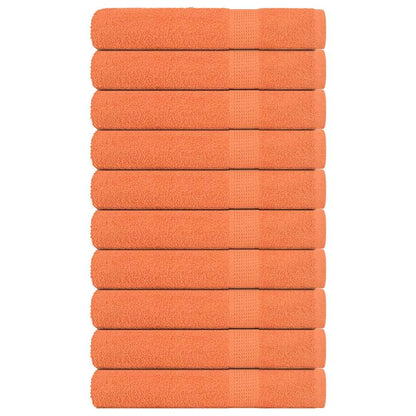 Towels 10 pcs Orange 100x200 cm 360 gsm 100% Cotton