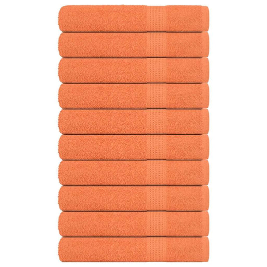 Towels 10 pcs Orange 100x200 cm 360 gsm 100% Cotton