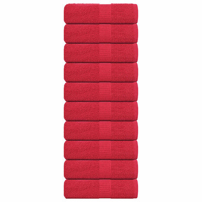 Soap Towels 10 pcs Red 30x30 cm 360 gsm 100% Cotton