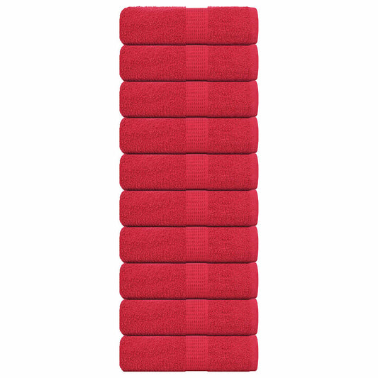 Soap Towels 10 pcs Red 30x30 cm 360 gsm 100% Cotton