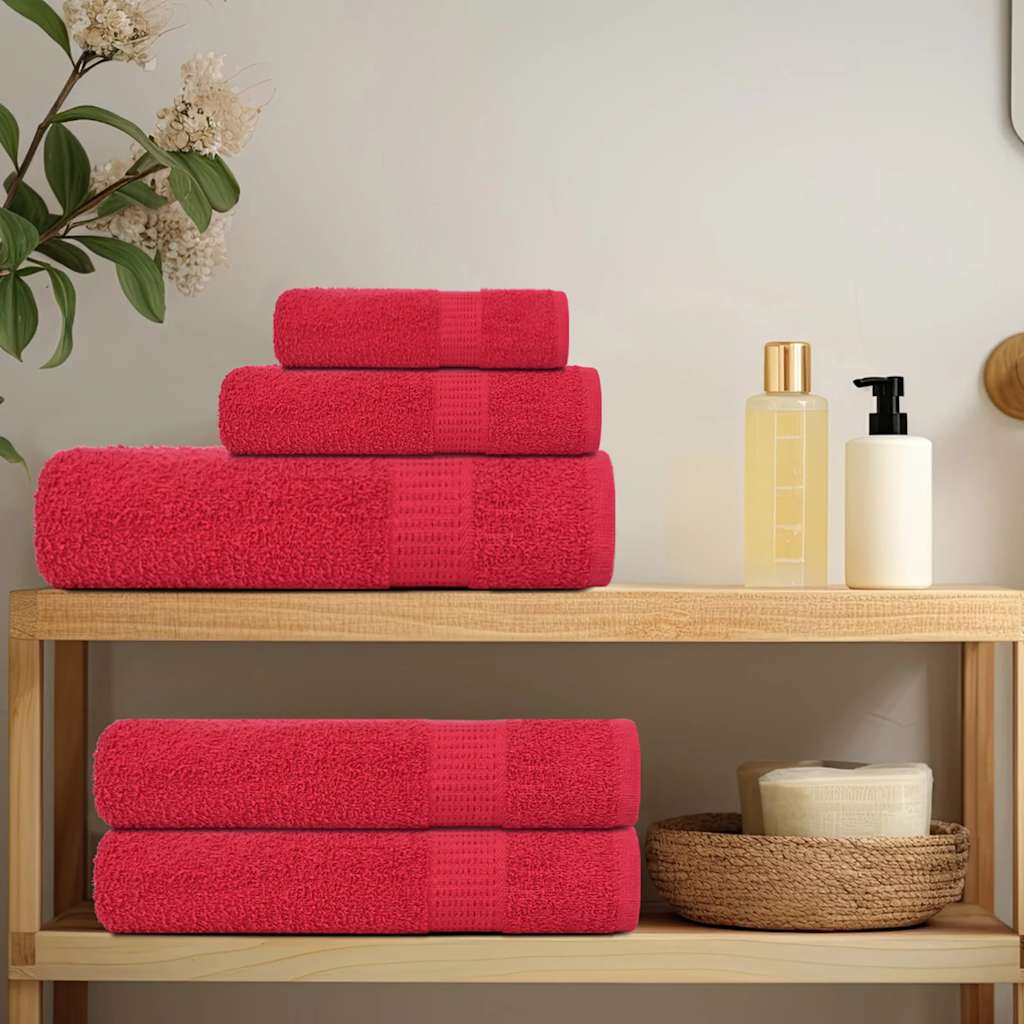 Soap Towels 10 pcs Red 30x30 cm 360 gsm 100% Cotton