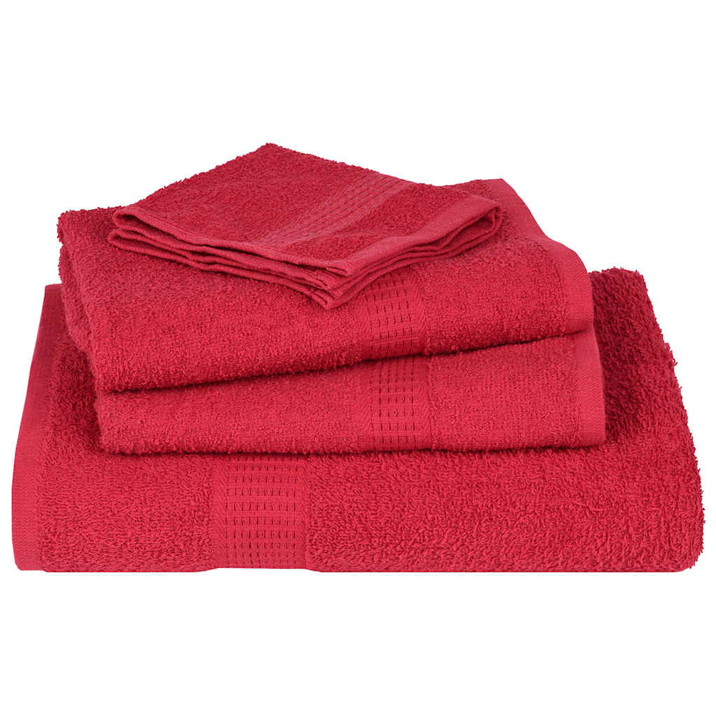 Guest Towels 4 pcs Red 30x50 cm 360 gsm 100% Cotton