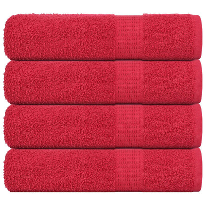 Hand Towels 4 pcs Red 50x100 cm 360 gsm 100% Cotton