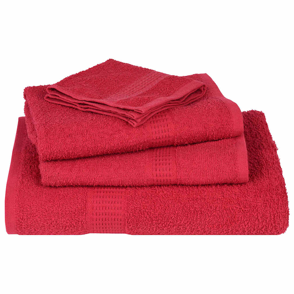 Hand Towels 4 pcs Red 50x100 cm 360 gsm 100% Cotton