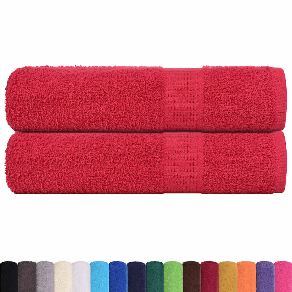 Shower Towels 2 pcs Red 70x140 cm 360 gsm 100% Cotton