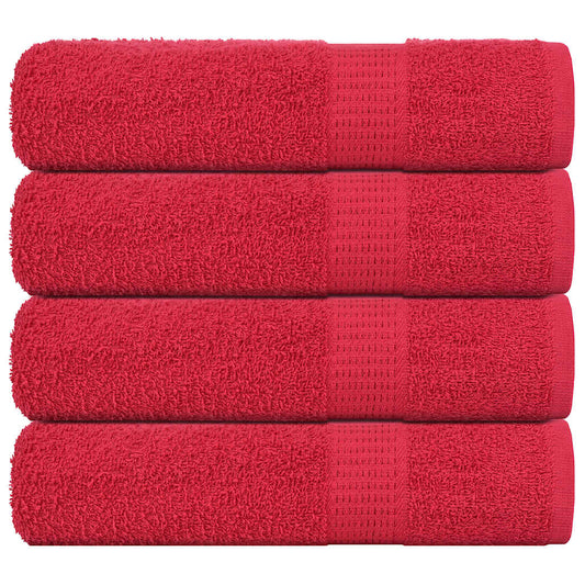 Shower Towels 4 pcs Red 70x140 cm 360 gsm 100% Cotton