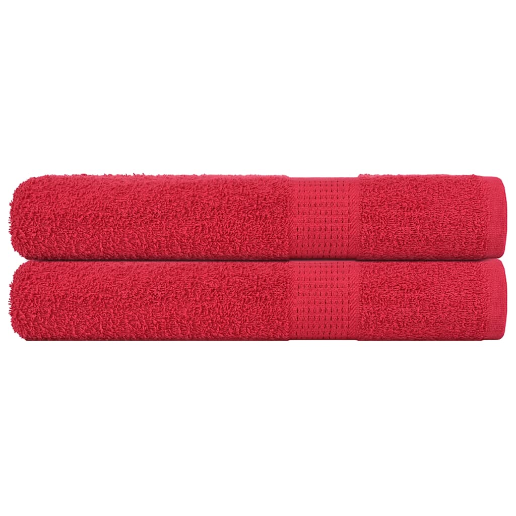 Sauna Towels 2 pcs Red 80x200 cm 360 gsm 100% Cotton