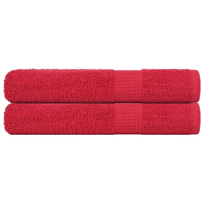 Sauna Towels 2 pcs Red 80x200 cm 360 gsm 100% Cotton