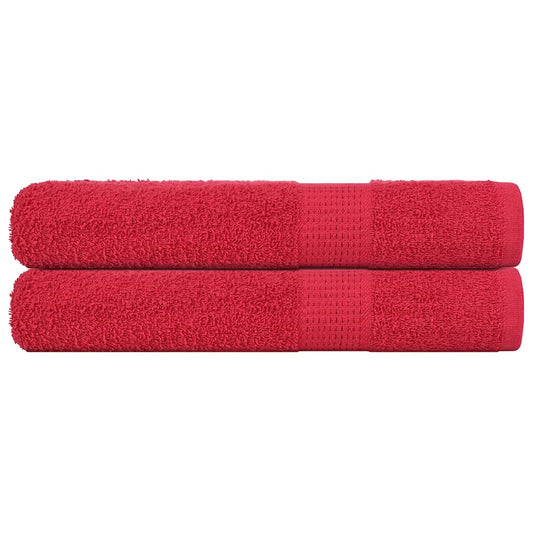 Sauna Towels 2 pcs Red 80x200 cm 360 gsm 100% Cotton