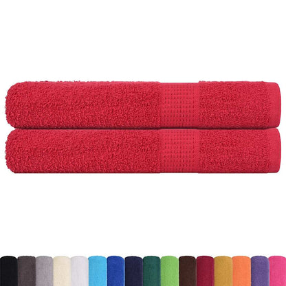 Sauna Towels 2 pcs Red 80x200 cm 360 gsm 100% Cotton