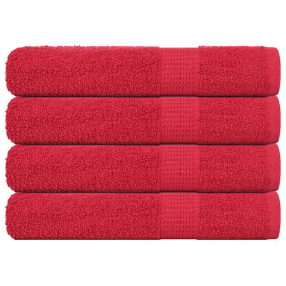 Sauna Towels 4 pcs Red 80x200 cm 360 gsm 100% Cotton