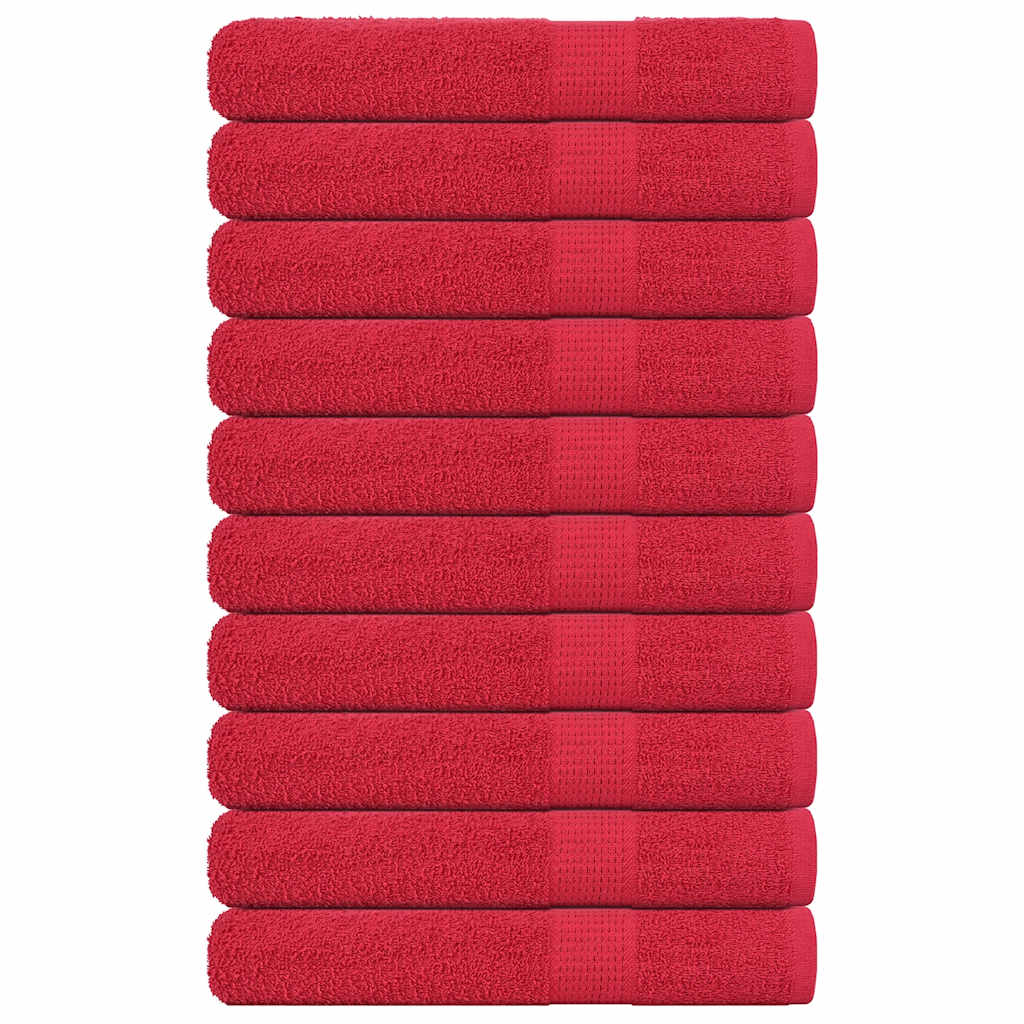 Sauna Towels 10 pcs Red 80x200 cm 360 gsm 100% Cotton