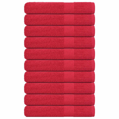 Sauna Towels 10 pcs Red 80x200 cm 360 gsm 100% Cotton