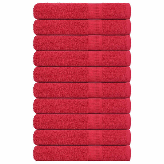 Sauna Towels 10 pcs Red 80x200 cm 360 gsm 100% Cotton