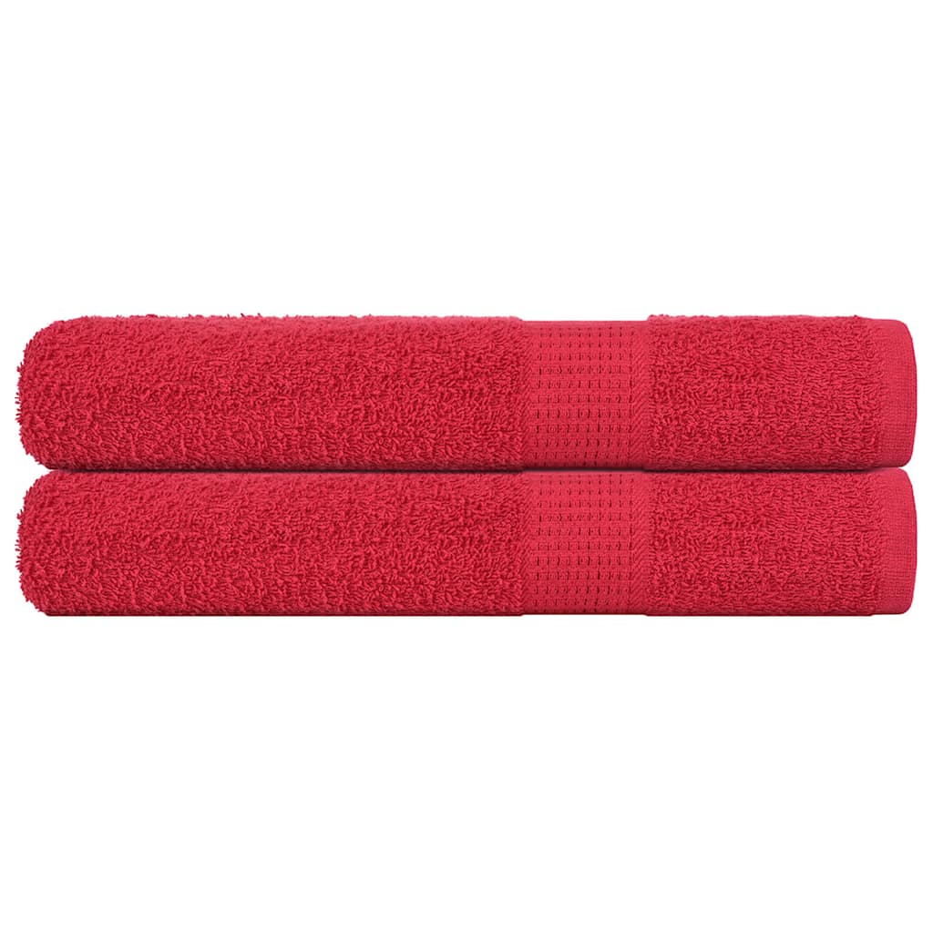 Towels 2 pcs Red 100x200 cm 360 gsm 100% Cotton