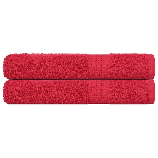 Towels 2 pcs Red 100x200 cm 360 gsm 100% Cotton