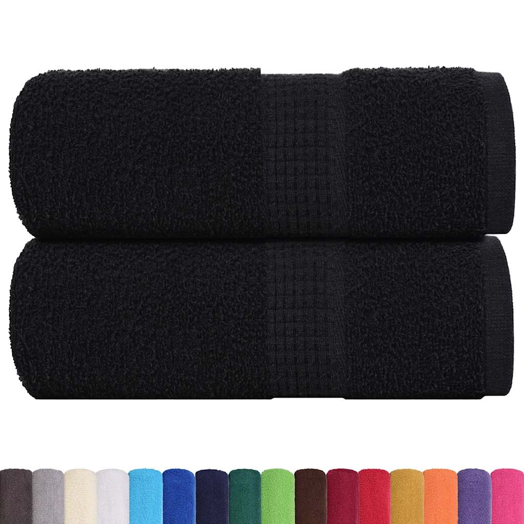 Soap Towels 2 pcs Black 30x30 cm 360 gsm 100% Cotton