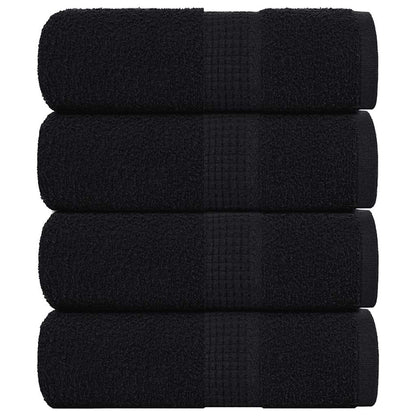 Soap Towels 4 pcs Black 30x30 cm 360 gsm 100% Cotton