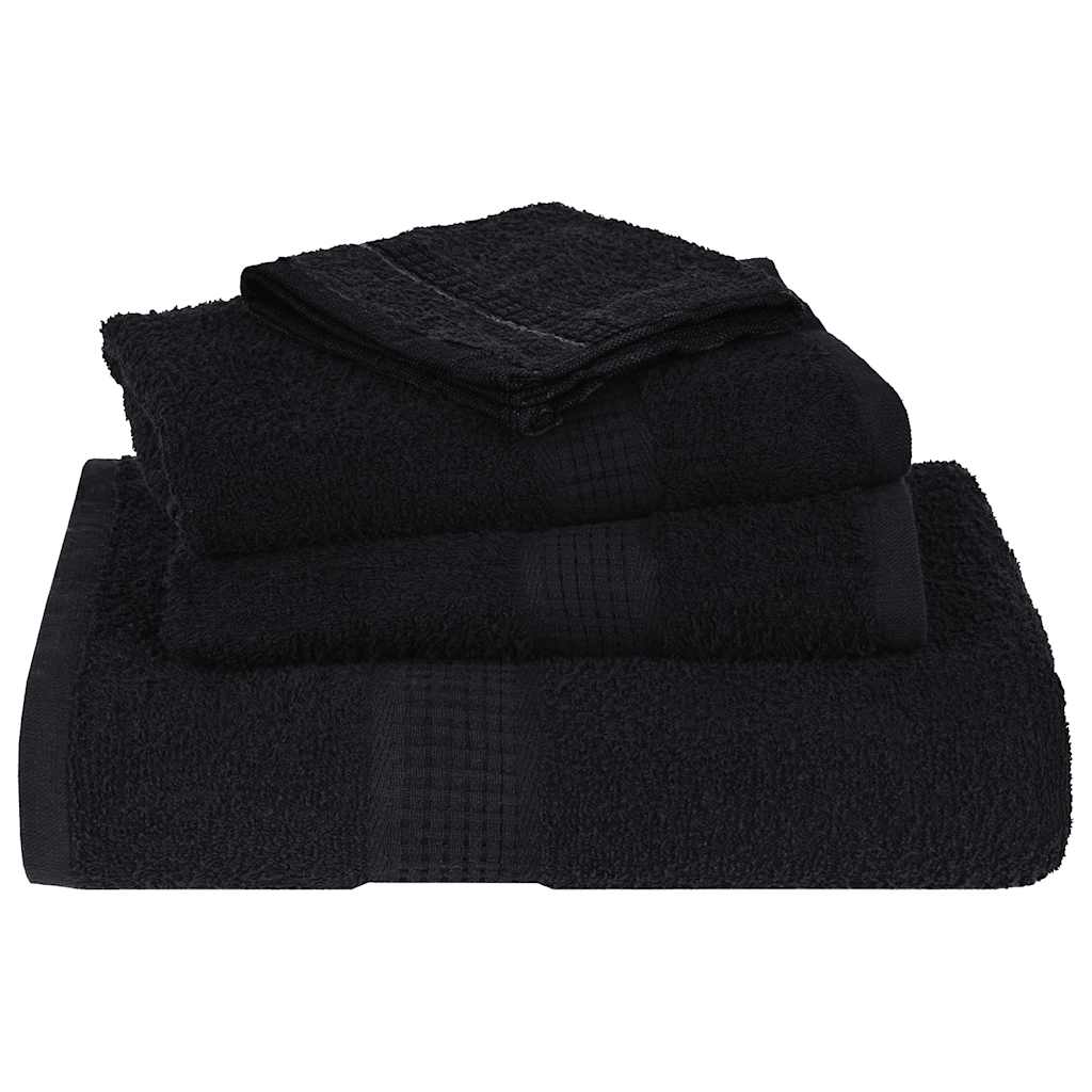 Soap Towels 4 pcs Black 30x30 cm 360 gsm 100% Cotton