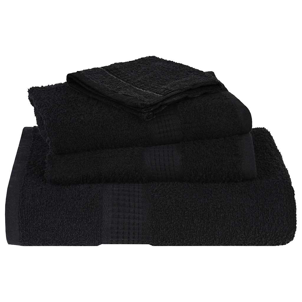 Hand Towels 10 pcs Black 50x100 cm 360 gsm 100% Cotton