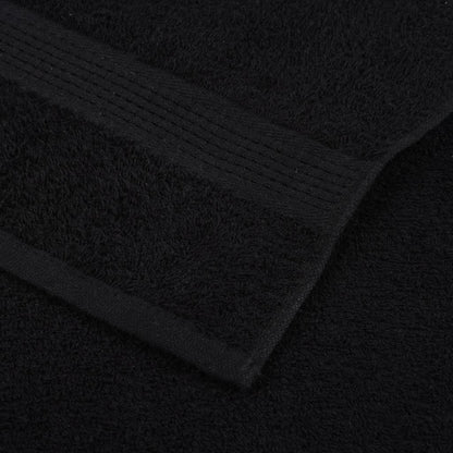 Hand Towels 10 pcs Black 50x100 cm 360 gsm 100% Cotton