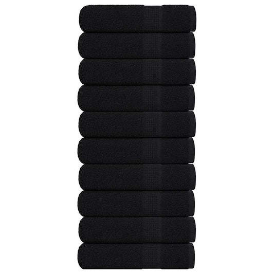 Shower Towels 10 pcs Black 70x140 cm 360 gsm 100% Cotton