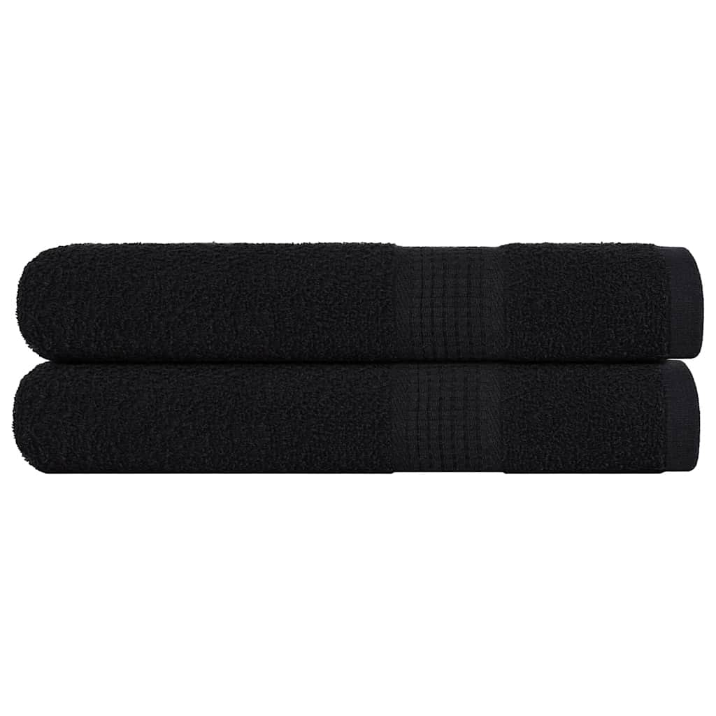 Sauna Towels 2 pcs Black 80x200 cm 360 gsm 100% Cotton