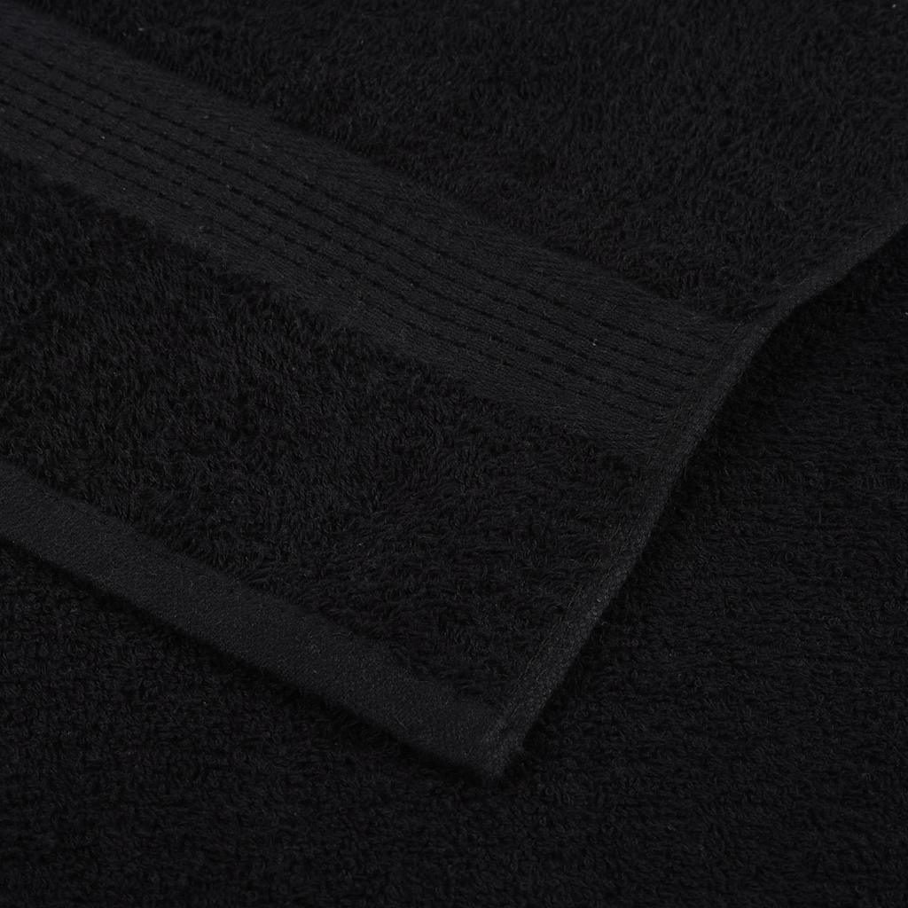 Sauna Towels 2 pcs Black 80x200 cm 360 gsm 100% Cotton