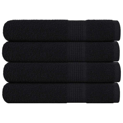 Sauna Towels 4 pcs Black 80x200 cm 360 gsm 100% Cotton